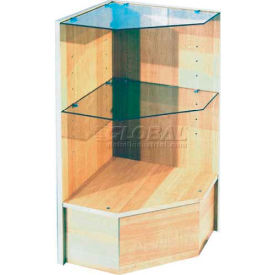 Pentagonal Corner With Glass, Cherry