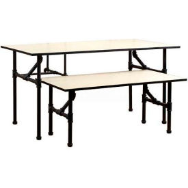 60"W x 32"D x 30"H Nesting Pipe Rack Table, Large