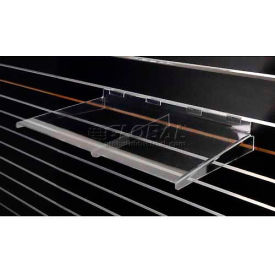 Acrylic Heavy Duty Shelves For Slat Wall, 24"W x 12"D x 3/16"H