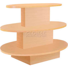 Oval Table, 3 Tier, Maple