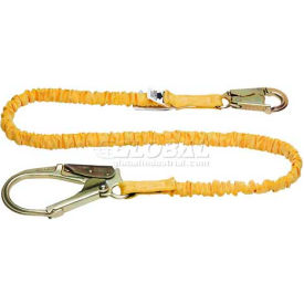 SoftCoil Lanyard, 6'L, Snaphooks W/ Rebar Hook