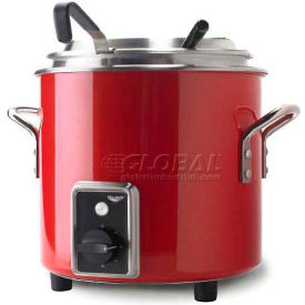 Retro Stock Pot Kettle Rethermalizer, 7 Quart, Fire Engine Red Finish