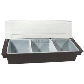 Traex Plastic Condiment Dispenser with Standard Lid, Brown, Quart Insert Size