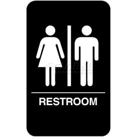 Restroom Braille Symbol Sign, 6" X 9"