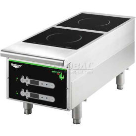 Cayenne Heavy-Duty Induction Hot Plate, Dual-Hob Digital, 12"X13-5/8"X30"