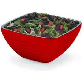 Square Insulated Serving Bowl, 5.2 Quart, Dazzle Red
