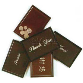 Thank You Plastic Tip Tray, Black, 6-1/2" X 4-1/2"