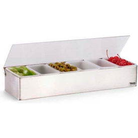 Traex Kondi-Keeper Stainless Steel Condiment Dispensers with Standard Lid and 6 Insert