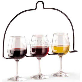 Inline Wire Flight Caddy, Hold 3 Glasses, 11-1/8" X 7-5/8"