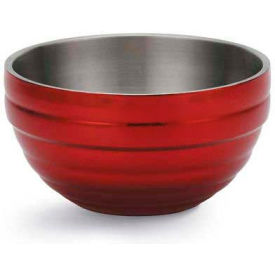 Double-Wall Insulated Serving Bowl, 6.9 Quart, Dazzle Red