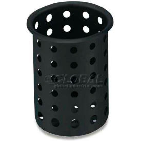 Plastic Flatware Cylinder Storage System, 3-3/4" Diameter, Black