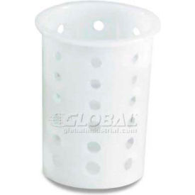 Plastic Flatware Cylinder Storage System, 3-3/4" Diameter, White