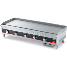 60" Medium Duty Flat Top Gas Griddle with Manual Controls, 140000 BTU