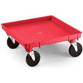 Traex Rack Dolly Base, Red, 450 Lb. Capacity, 21" X 21"