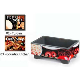 Full-Size Soup Merchandiser Base with Country Graphic, 120 Volt