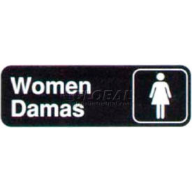 Women/Damas, Sign, 3" X 9"