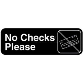 No Checks Please Sign, 4520, 3" X 9"