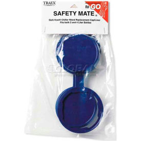 Replacement Tethered Cap, 3-7/16"L x 3-7/16"W x 3/4"H, Blue
