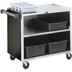 3 Shelf Bussing Cart, 500 Lb. Capacity, 4" Casters