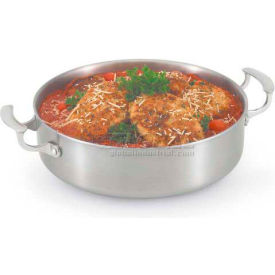 12" Brazier Pan W/O Cover, 6.3125 Quart Capacity, Satin Finish