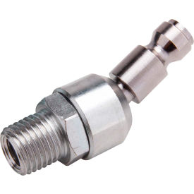 Male To Male Swivel Automotive Plug, 1/4" x 1/4", Zinc