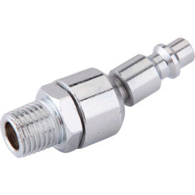 Male To Male Swivel Industrial Plug, 1/4" x 1/4", Zinc