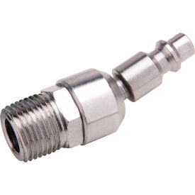 Male To Male Swivel Industrial Plug, 1/4" x 3/8", Zinc