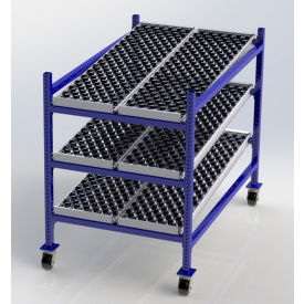 Flow Cell Mobile Gravity Rack 36"W x 60"D x 54"H