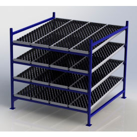 Flow Cell Heavy Duty Gravity Rack w/ whelbed Starter, 4 Level, 72"W x 72"D x 72"H