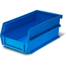 LocBin Wall Storage, 7-3/8"L x 4-1/8"W x 3"H, Blue, Polypropylene, Pack of 24