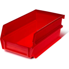 LocBin Wall Storage, 7-3/8"L x 4-1/8"W x 3"H, Red, Polypropylene, Pack of 24