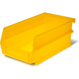 LocBin Wall Storage, 7-3/8"L x 4-1/8"W x 3"H, Yellow, Polypropylene, Pack of 24
