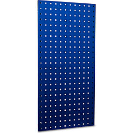 18"W x 36"H Blue Epoxy, 18 Gauge Steel Square Hole Pegboards w/ Mounting Hardware