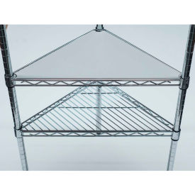 PVC Triangle Shelf Liner, 18"W x 18"D, Light Gray - Package Quantity of 2