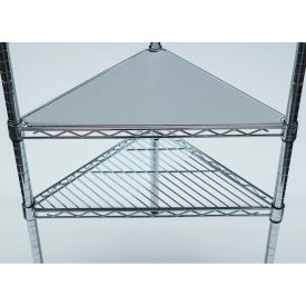 PVC Triangle Shelf Liner, 24"W x 24"D, Gray - Package Quantity of 2