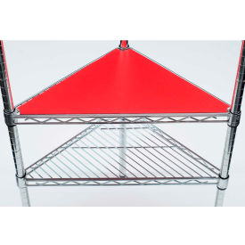 PVC Triangle Shelf Liner, 24"W x 24"D, Red - Package Quantity of 2