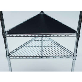 PVC Triangle Shelf Liner, 18"W x 18"D, Black - Package Quantity of 2