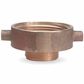Fire Hose Female/Male Reducer Adapter - 2-1/2 In. NH Female X 1-1/2 In. NH Male - Brass