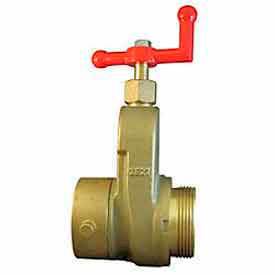 Hose Gate Valve, 2-1/2", NH, Brass
