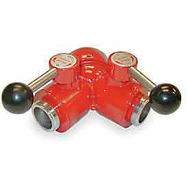 Fire Hose Leader Line Wye - 2-1/2 In. NH X 1-1/2 In. NPSH - Brass - 2-Piece