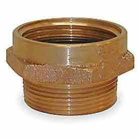 Fire Hose Female/Male Hose Nipple - 3 In. NPT Female X 2-1/2 In. NH Male- Brass