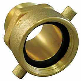Fire Hose Female Swivel x Male Solid Adapter - 1-1/2 NPSH Female X 1-1/2 NPT Male - Brass
