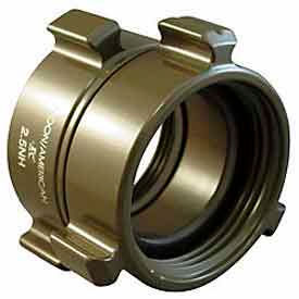 Fire Hose Double Female Swivel Adapter - 1-1/2 NH X 1-1/2 NPSH - Aluminum