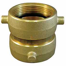 Fire Hose Double Female Swivel Adapter - 1-1/2 In. NH X 1-1/2 In. NH - Brass