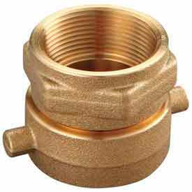 Fire Hose Double Female Solid Adapter - 1-1/2 In. NH X 1-1/2 In. NPT - Brass