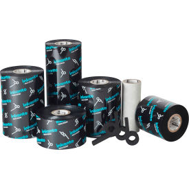 Near Edge Wax & Resin Ribbons, 110mm W x 600m L, Black, 12 Rolls/Case