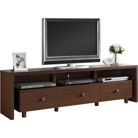 70" TV Stand with 3 Drawer Hickory