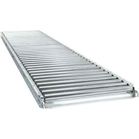 18"W Gravity Roller Conveyor, 5'L, 1-3/8" Roller Diameter, 1-1/2" Roller Centers