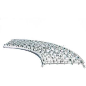 18"W 90 Degree Curve Galvanized Steel Skatewheel Conveyor - 16" BF - 18" WPF