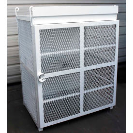 12 Capacity 20 Lbs Cylinders Gas Cylinder Cage Heavy Duty Steel White
